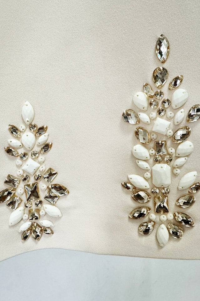 Long Sleeve Crystal A Line Dress | Dress In Beauty