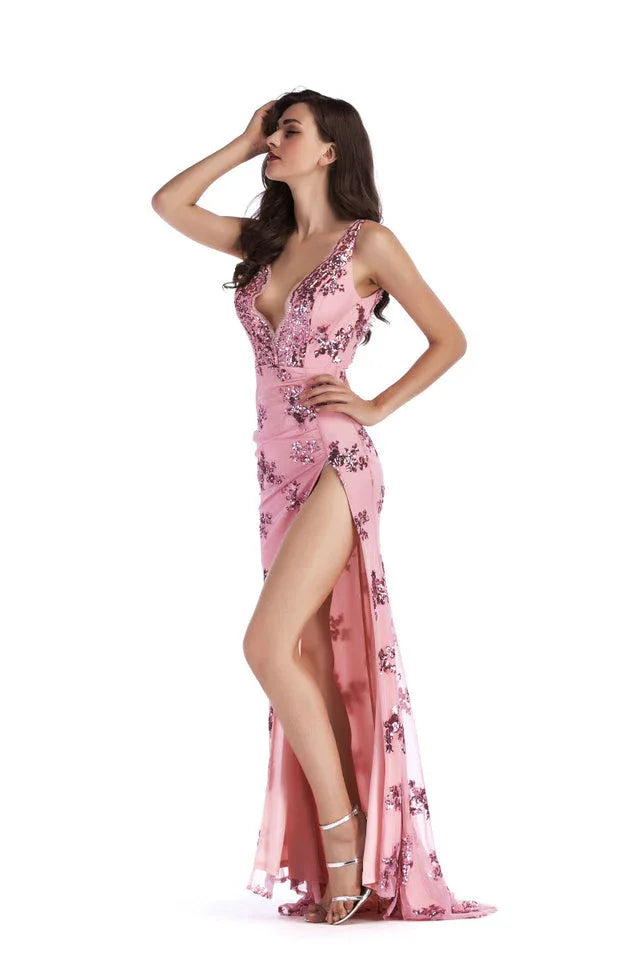 Women's Sequin Maxi Dress - View 7 | WEUXS