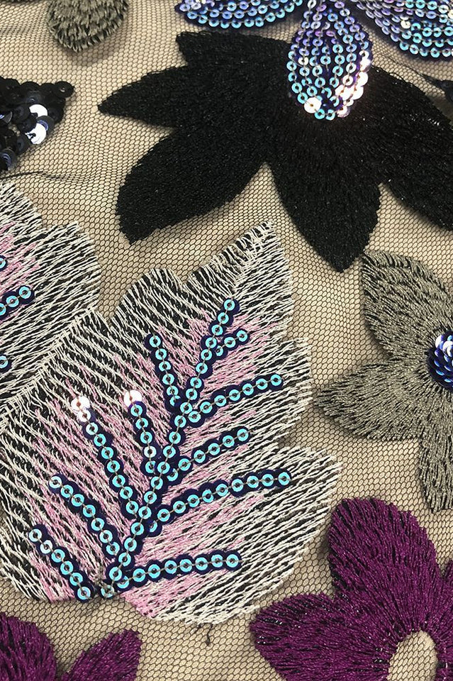 Floral Sequin Embroidered Maxi Dress | Dress In Beauty