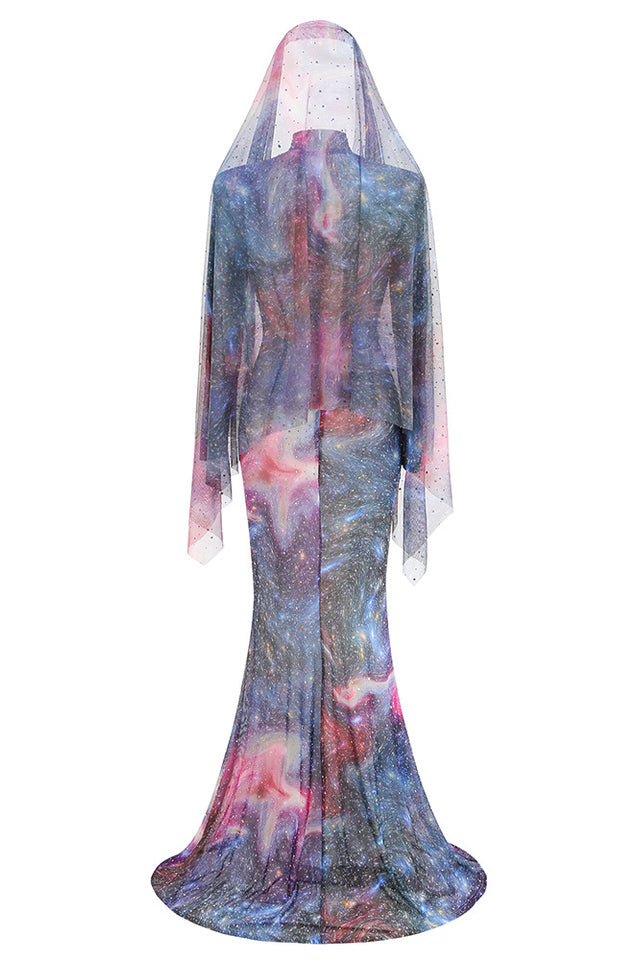 Sparkly Rhinestones Dress With Scarf | Dress In Beauty