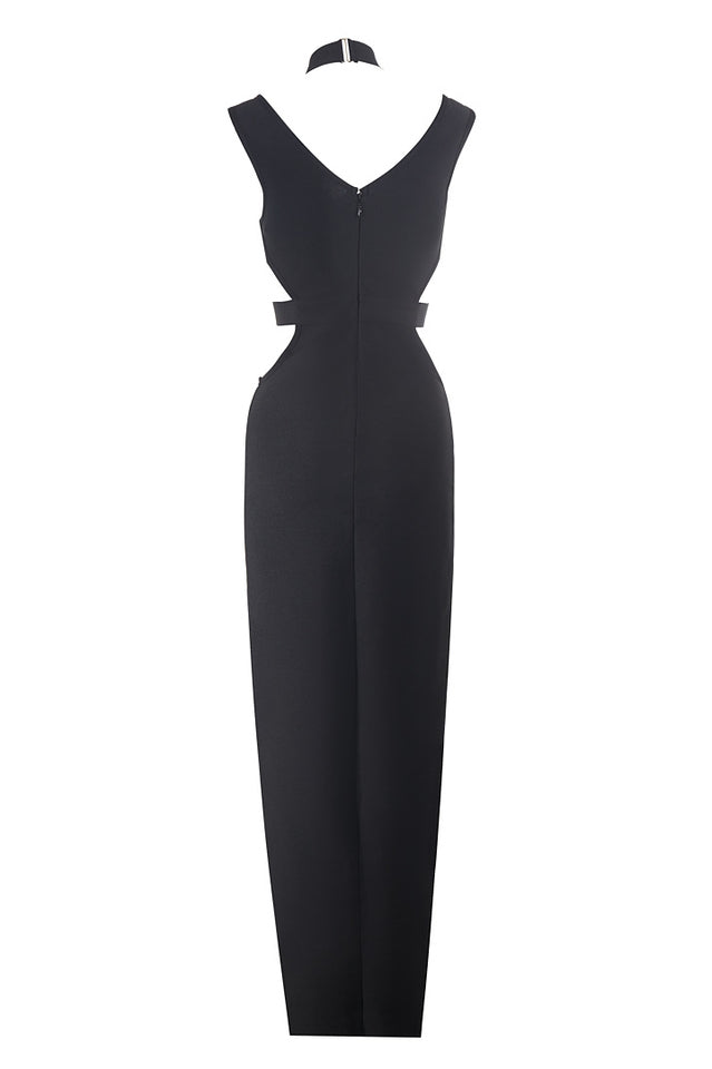 Simone Black Bandage Long Dress | Dress In Beauty