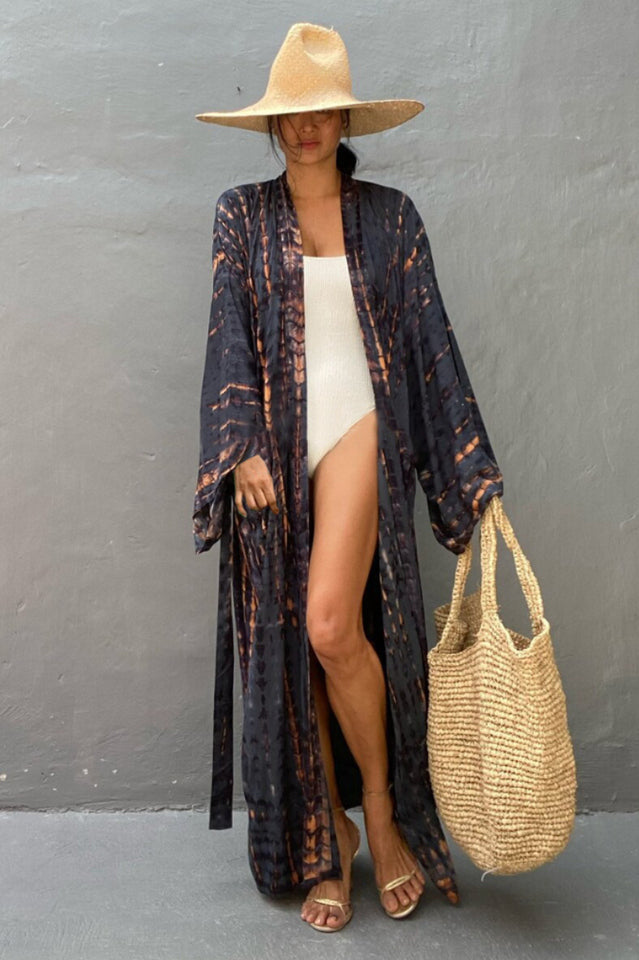 Beach Color Block Printing Cover Up | Dress In Beauty