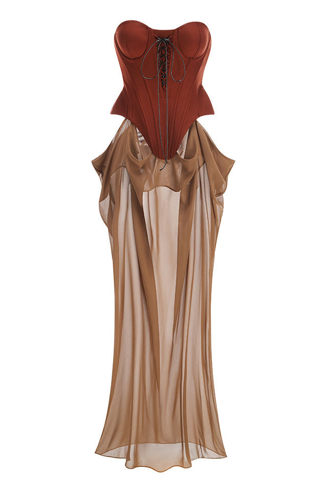 Ardelis Strapless Corset Lace Up Dress | Dress In Beauty