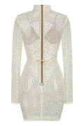 Long Sleeve Sequin Crystal Dress | Dress In Beauty