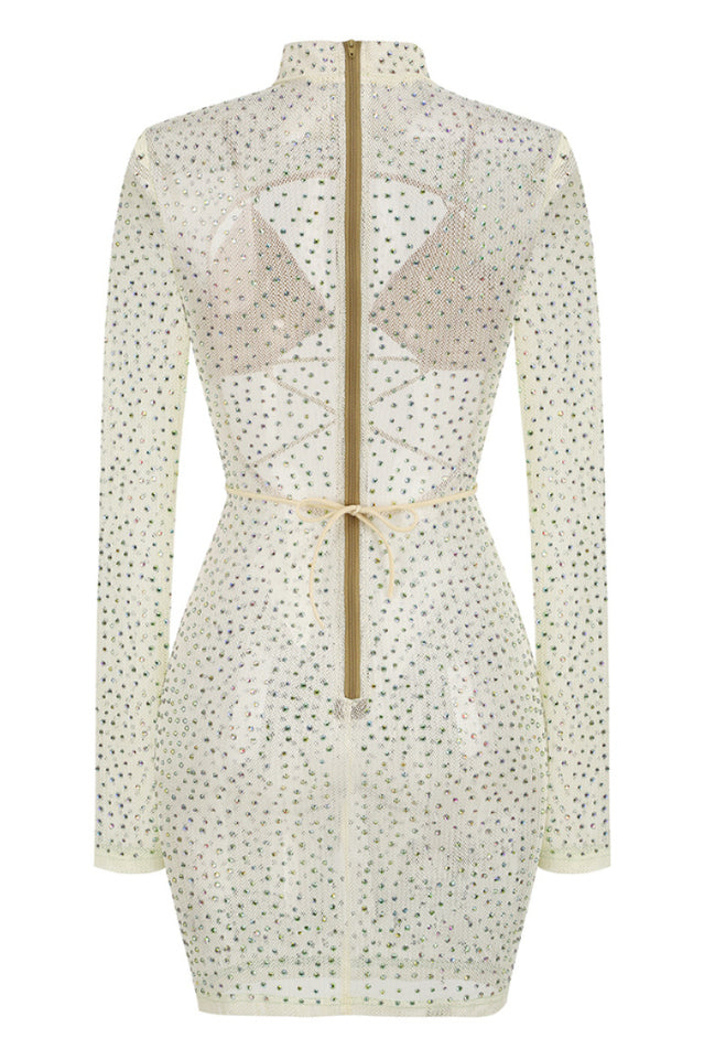 Long Sleeve Sequin Crystal Dress | Dress In Beauty