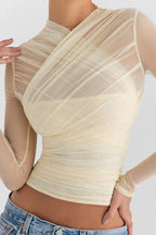 Talia Sheer Mesh Top - WEUXS