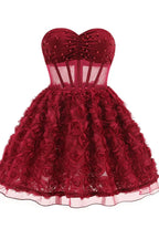 Floral A-Line Corset Dress - View 6 | WEUXS