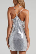 Spaghetti Strap Sequin Mini Dress | Dress In Beauty