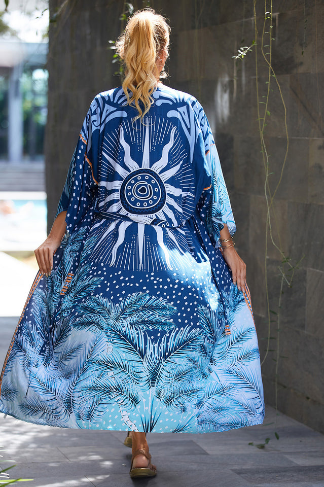 Tie Dye Belt Kimono Blouse (15 Colors) | Dress In Beauty