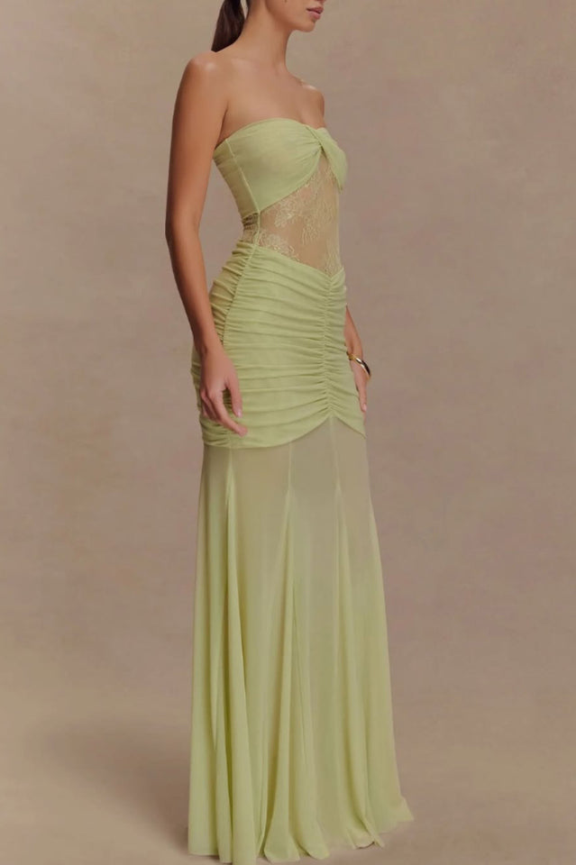 Khadijah Lace And Mesh Maxi Dress | Dress In Beauty