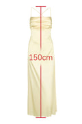 Blaise Yellow Satin Maxi Dress | Dress In Beauty
