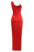 Minka Satin Red Bodycon Maxi Dress | Dress In Beauty