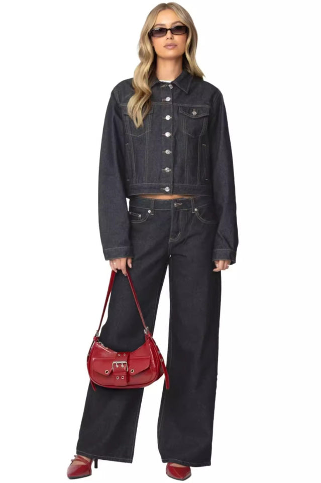 EDIKTED Raelynn Washed Low Rise Jeans | Dress In Beauty