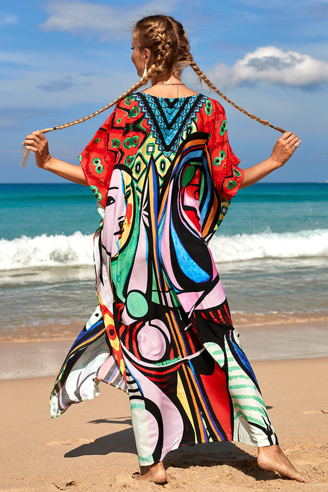 Tropical Pattern Kimono Blouse ( 29 Colors ) | Dress In Beauty