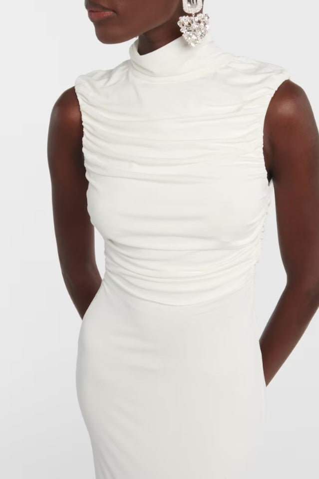 Flower Detail Ruched Midi Dress | Dress In Beauty