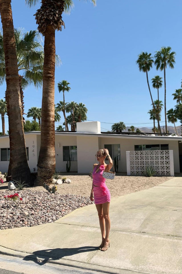 Flower Appliqué Cut Out Minidress | Dress In Beauty