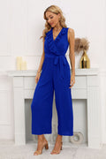 Calf Length Pleated Ruffled Jumpsuit | Dress In Beauty