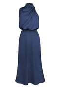 Halter Sleeveless Satin Bridesmaid Dress | Dress In Beauty