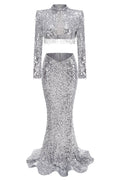 Crystal Sequin Two Piece Maxi Dress | Dress In Beauty