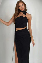 Asymmetrical Cut Out Maxi Dress - View 9 | WEUXS