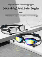 Adult anti-fog swimming goggles with adjustable strap and mirrored lenses - View 15 | WEUXS