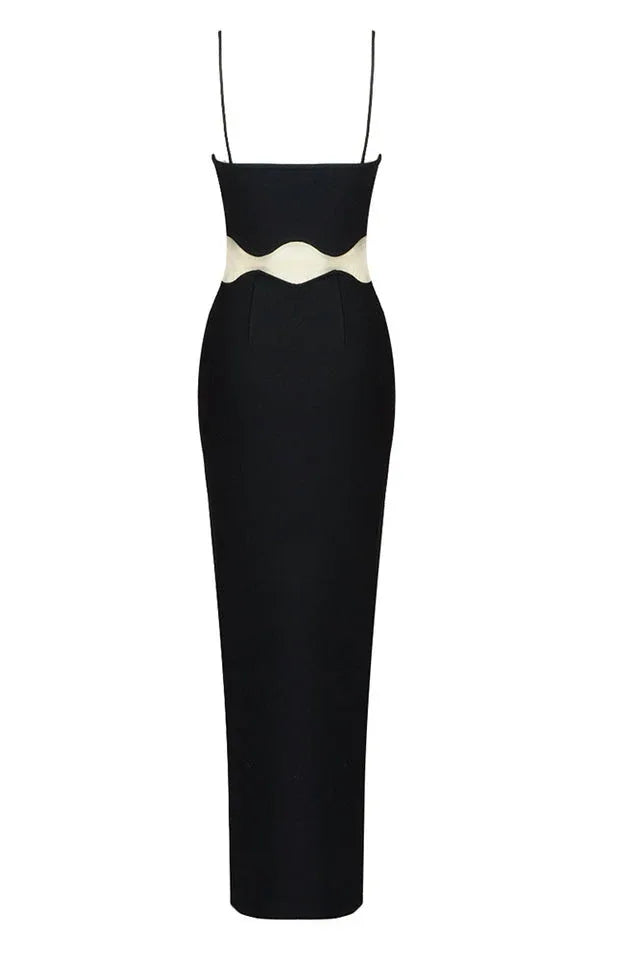 Jennifer Black Bandage Slip Maxi Dress - View 9 | WEUXS