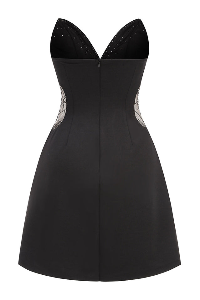 Strapless Pearl Mesh Mini Dress | Dress In Beauty