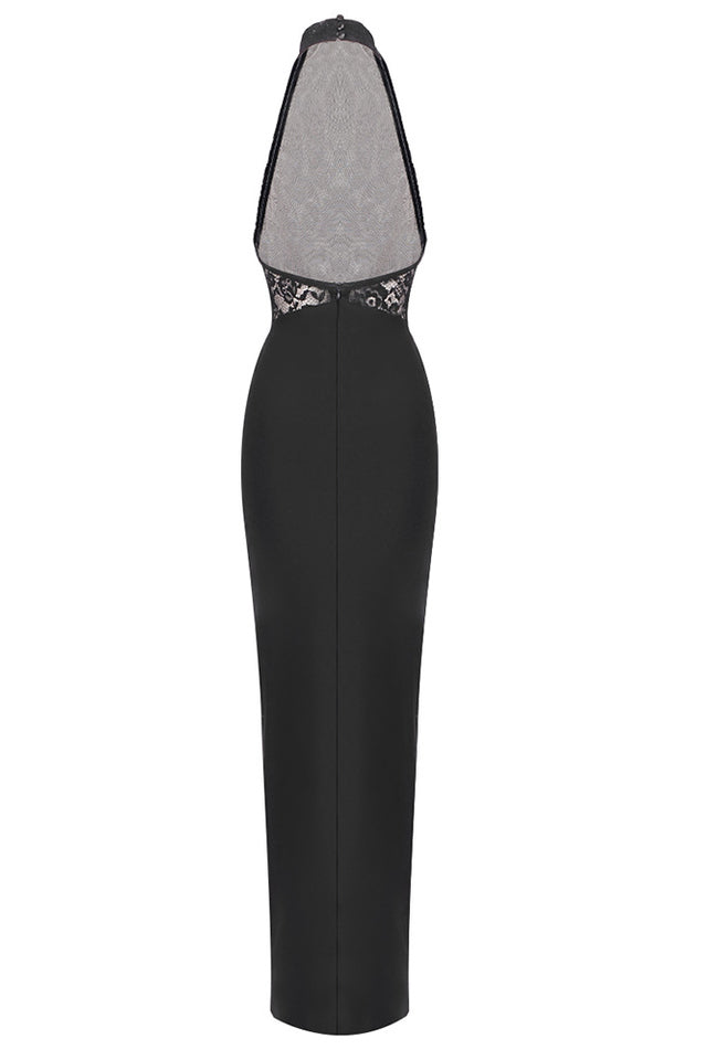 Janice Halterneck Lace Floral Maxi Dress | Dress In Beauty