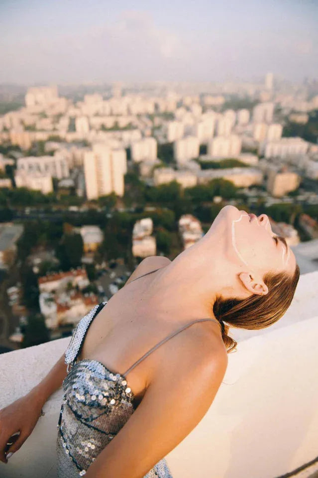 Draped Bra Mini Dress With Double Metal Ring - WEUXS