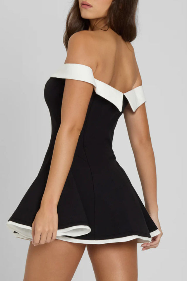 Ramona Contrast Corset Babydoll Mini Dress | Dress In Beauty