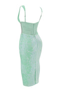 Thala Seafoam Sequin Corset Midi Dress | Dress In Beauty