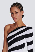 Long Asymmetrical Striped Knit Dress | Dress In Beauty