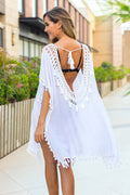 Fringe Hem Openwork Cover-Up Dress | Dress In Beauty