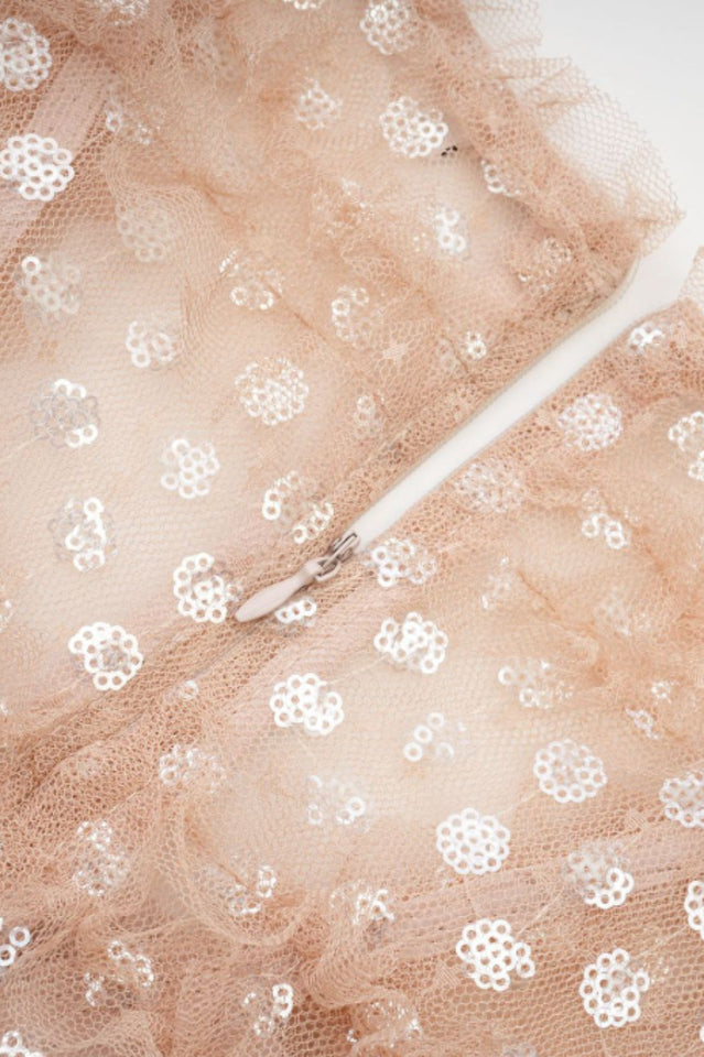 Sequin Layered Ruffle Tulle Maxi Dress | Dress In Beauty