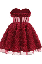 Floral A-Line Corset Dress - View 7 | WEUXS