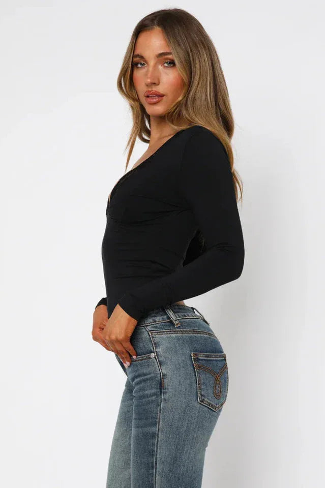 Knew That All Along Long Sleeve Top - WEUXS