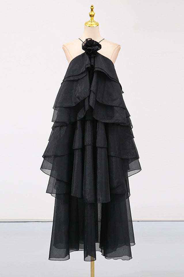 Sibley Halterneck Tiered Ruffle Maxi Dress | Dress In Beauty