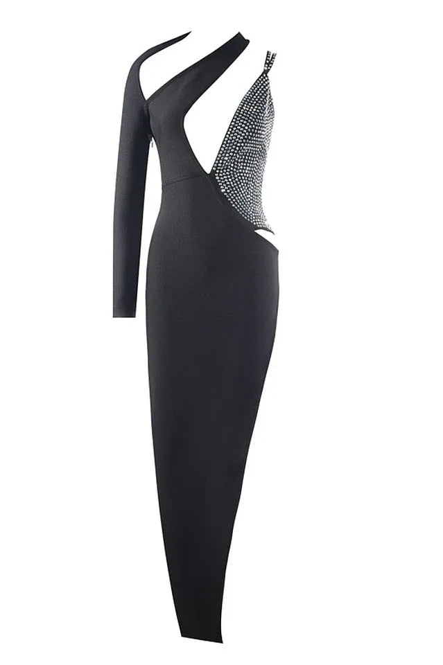 Arianell Asymmetric High Slit Dress - WEUXS