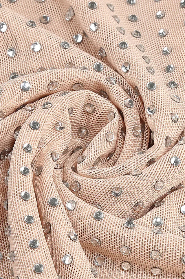 One Shoulder Rhinestone Bracelet Cocktail Dress - View 9 | WEUXS
