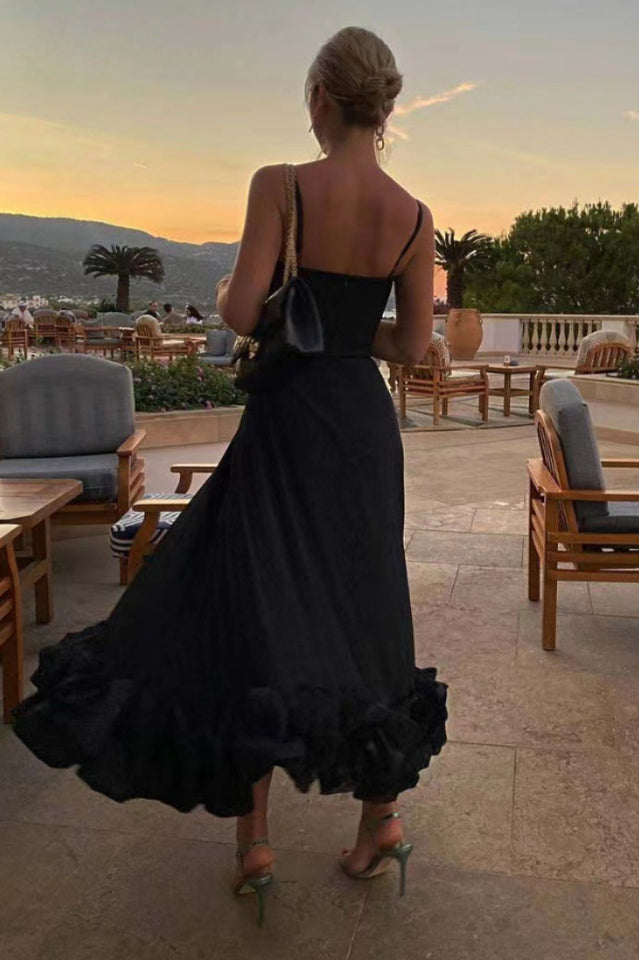 Flounce Bustier Midi Dress | Dress In Beauty