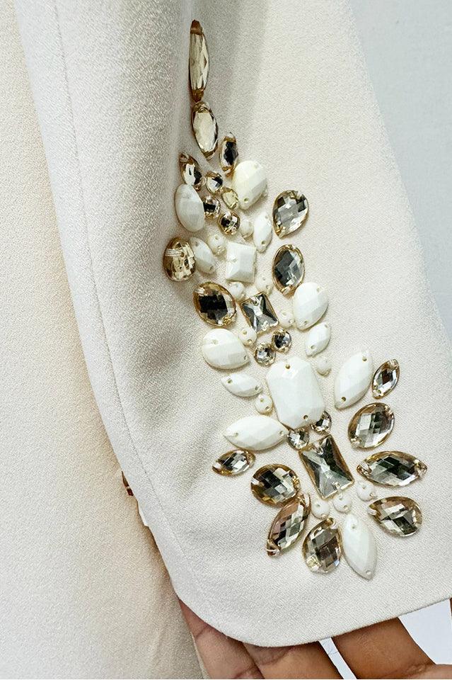 Crystal Embellished A-Line Mini Dress - View 7 | WEUXS