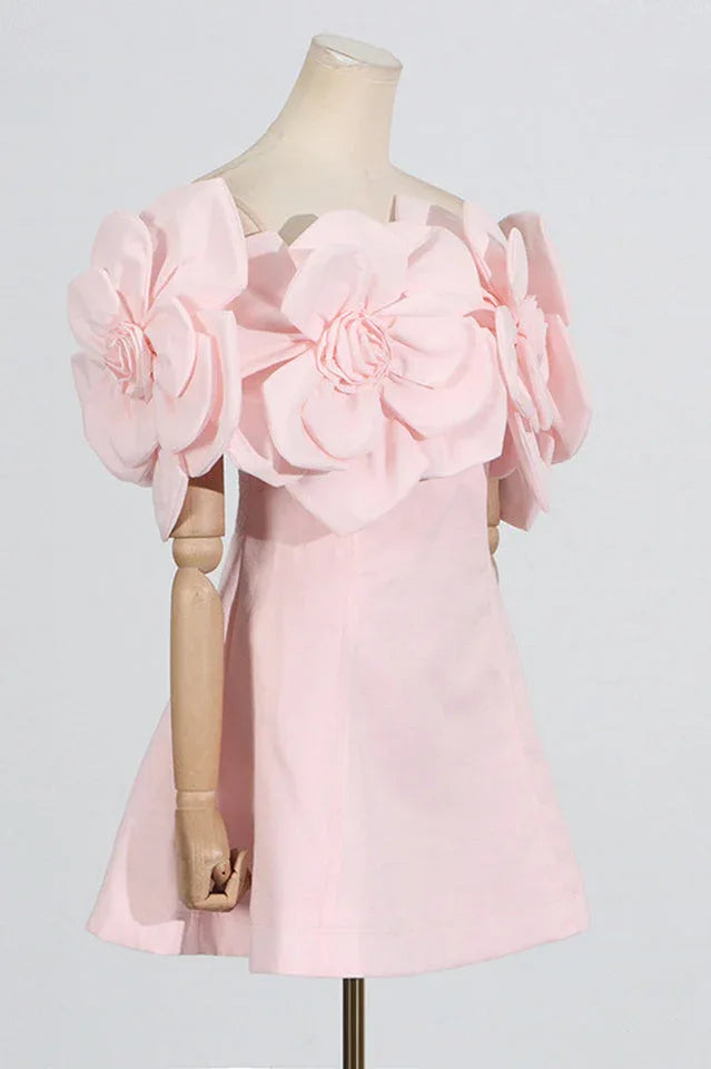 Off-shoulder floral mini dress - View 12 | WEUXS