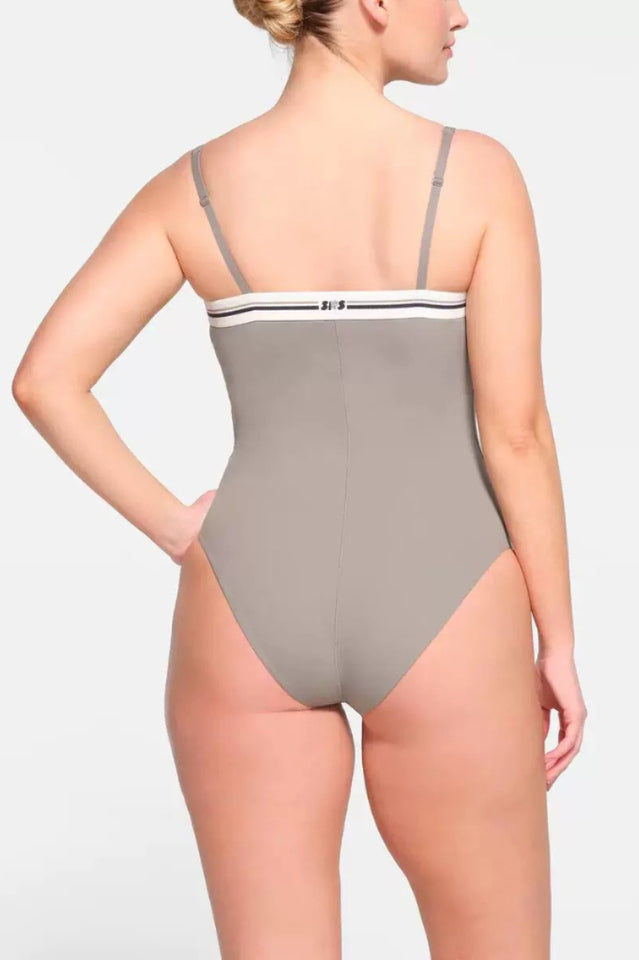 Logo Straight Neck Bodysuit | Dress In Beauty