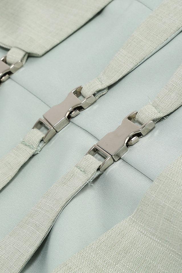 Cut out blazer dress with hardware detail - View 10 | WEUXS