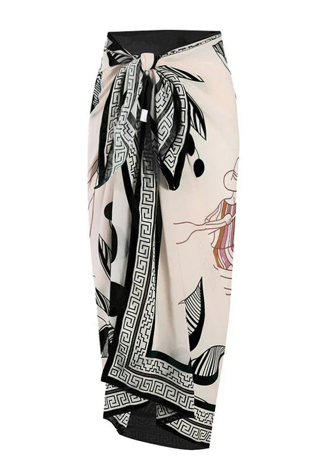 Women's Bow One-Piece Swimsuit and Skirt Set - View 14 | WEUXS