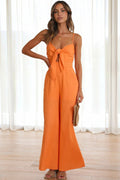 Knot Front Wide Leg Cami Jumpsuit | Dress In Beauty