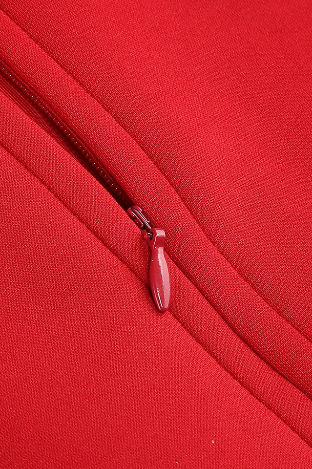 Hilary Red Appliqued Shift Mini Dress | Dress In Beauty