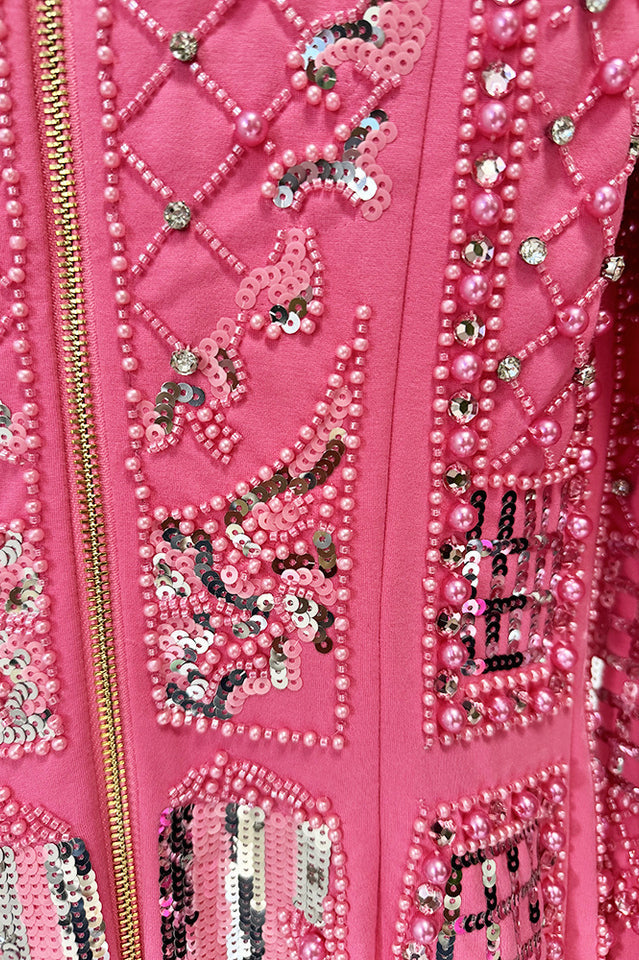 Long Sleeve Sequin Embellished Dress | Dress In Beauty