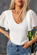 V-Neck Flutter Sleeve Top | Dress In Beauty