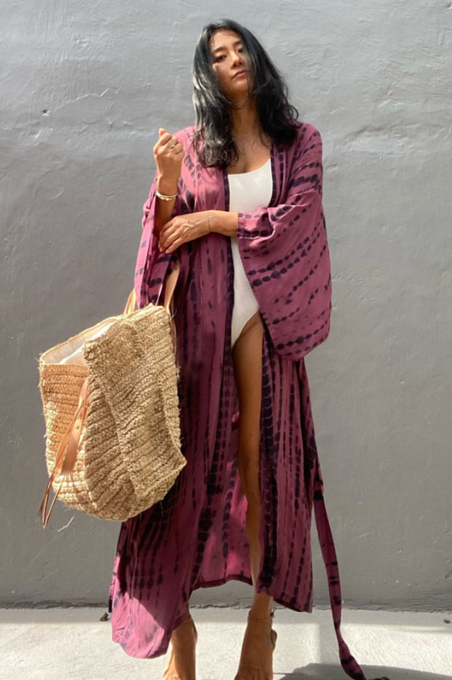 Beach Color Block Printing Cover Up | Dress In Beauty